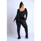 Black legging set front view - Epicplacess