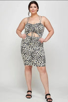 Floral halter midi dress front view - Epicplacess
