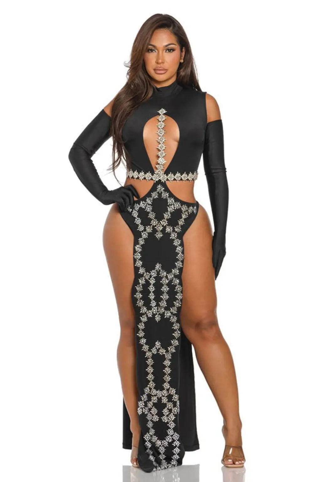 Gala maxi dress front view - Epicplacess