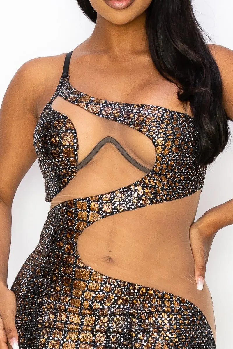 Sheer sequin dress front view - Epicplacess