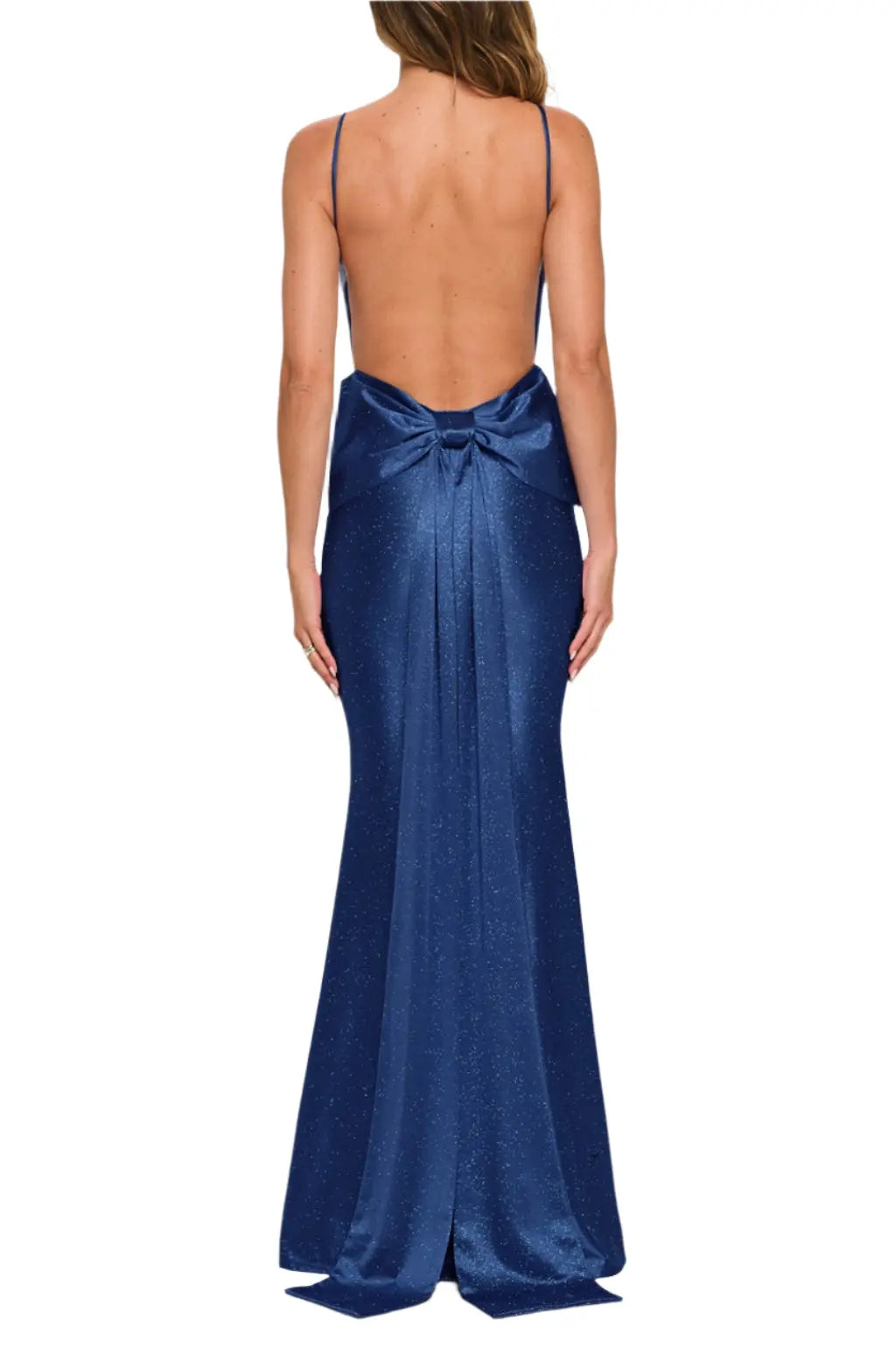 Bow train dress side view - Epicplacess
