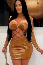 Say Less brown cutout mini dress - Epicplacess