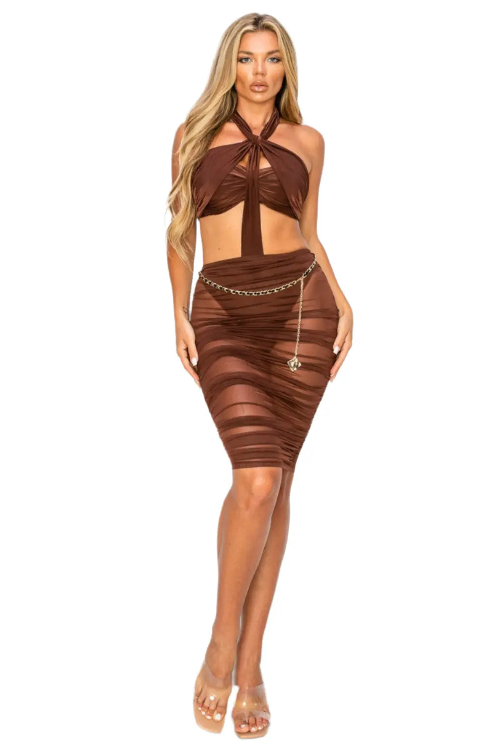 Brown dress side view - Epicplacess