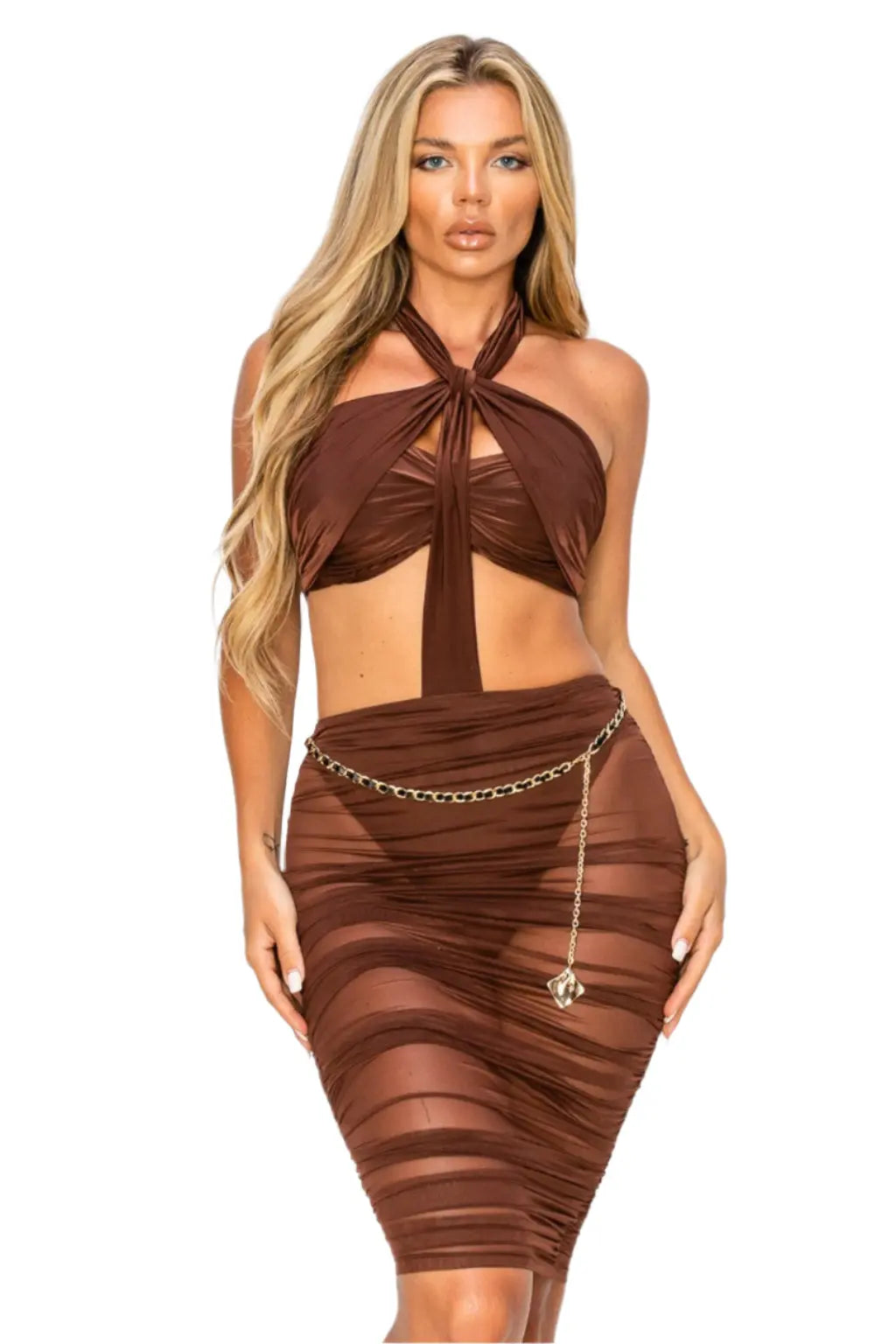Brown midi dress - Epicplacess