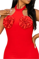 Red mini dress front view - Epicplacess