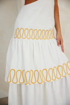 Off-white maxi dress outfit view - Epicplacess