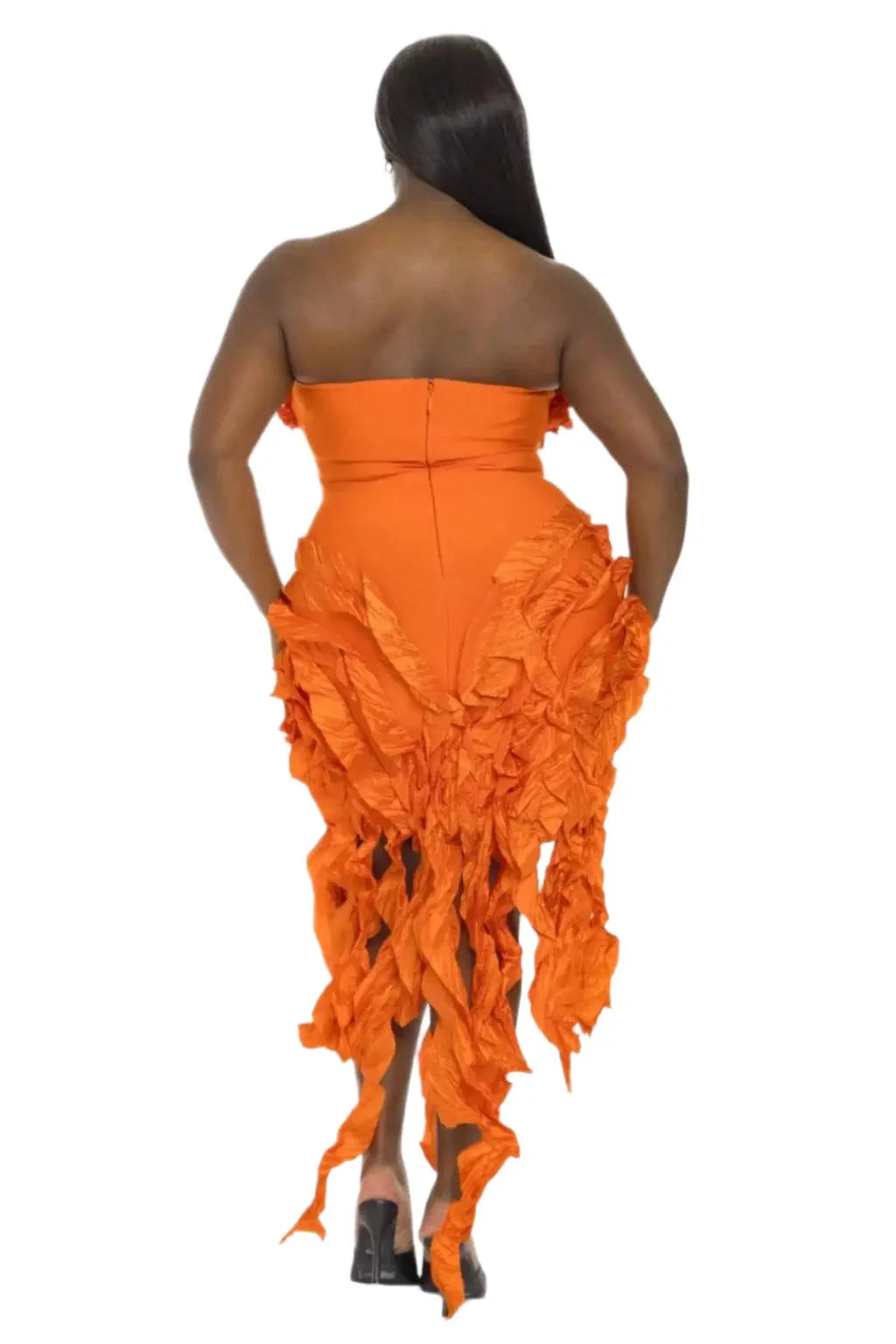 Orange bandage dress final view - Epicplacess