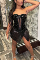 Black sequin dress outfit view - Epicplacess