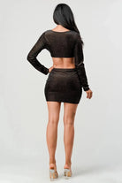 Black velvet dress back view - Epicplacess