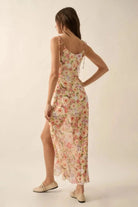 Black mesh maxi dress back view - Epicplacess