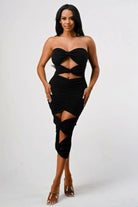 Katarina black tube midi dress - Epicplacess