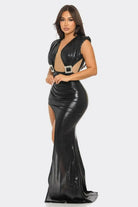 Shiny metallic maxi dress - Epicplacess
