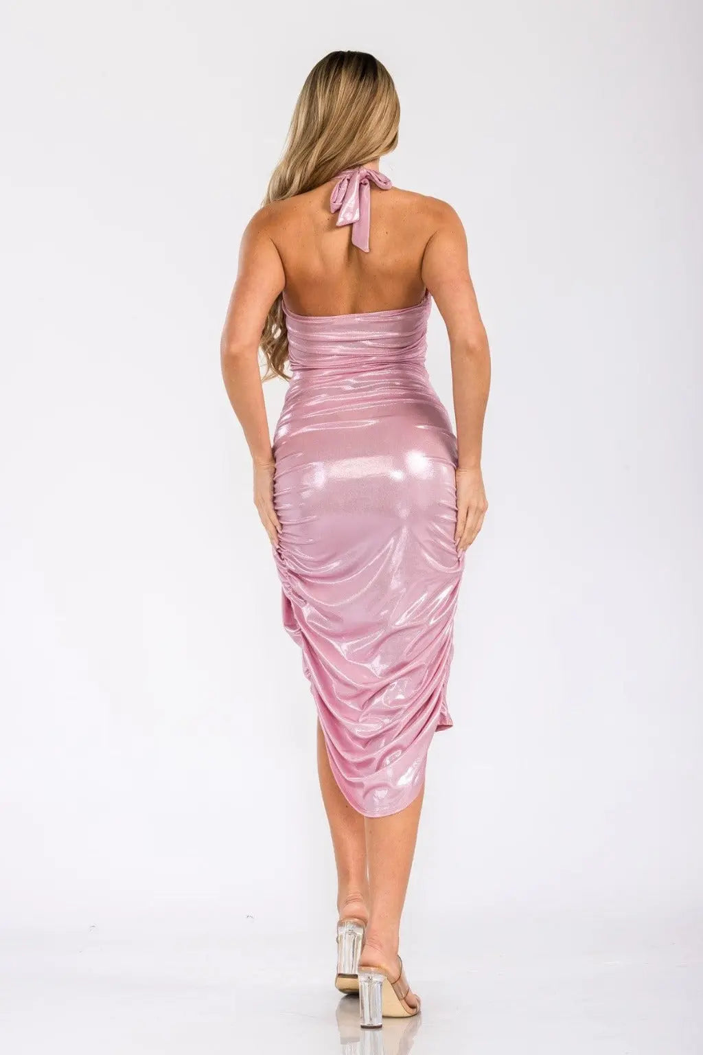 Halter midi dress detail - Epicplacess