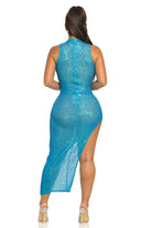Blue maxi dress outfit view - Epicplacess