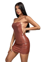 Brown mini dress detail - Epicplacess