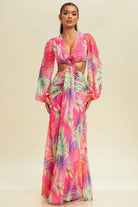 Sunrise chiffon floral maxi dress - Epicplacess
