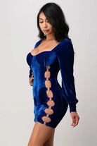 Red blue ring mini dress final detail - Epicplacess