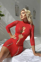 Babydoll lace mini dress side view - Epicplacess