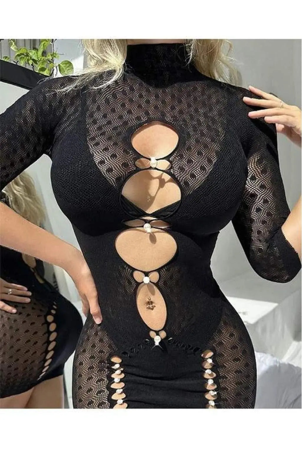 Babydoll lace mini dress style view - Epicplacess