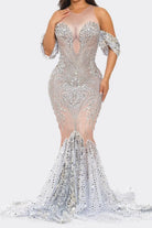 Sequin maxi gown front view - Epicplacess