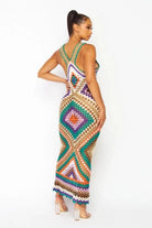 Teal maxi dress front view - Epicplacess