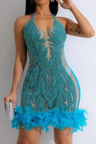 Turquoise dress detail - Epicplacess