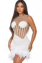 Miss Ann white floral mini dress detail - Epicplacess