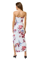 White floral maxi dress outfit view - Epicplacess