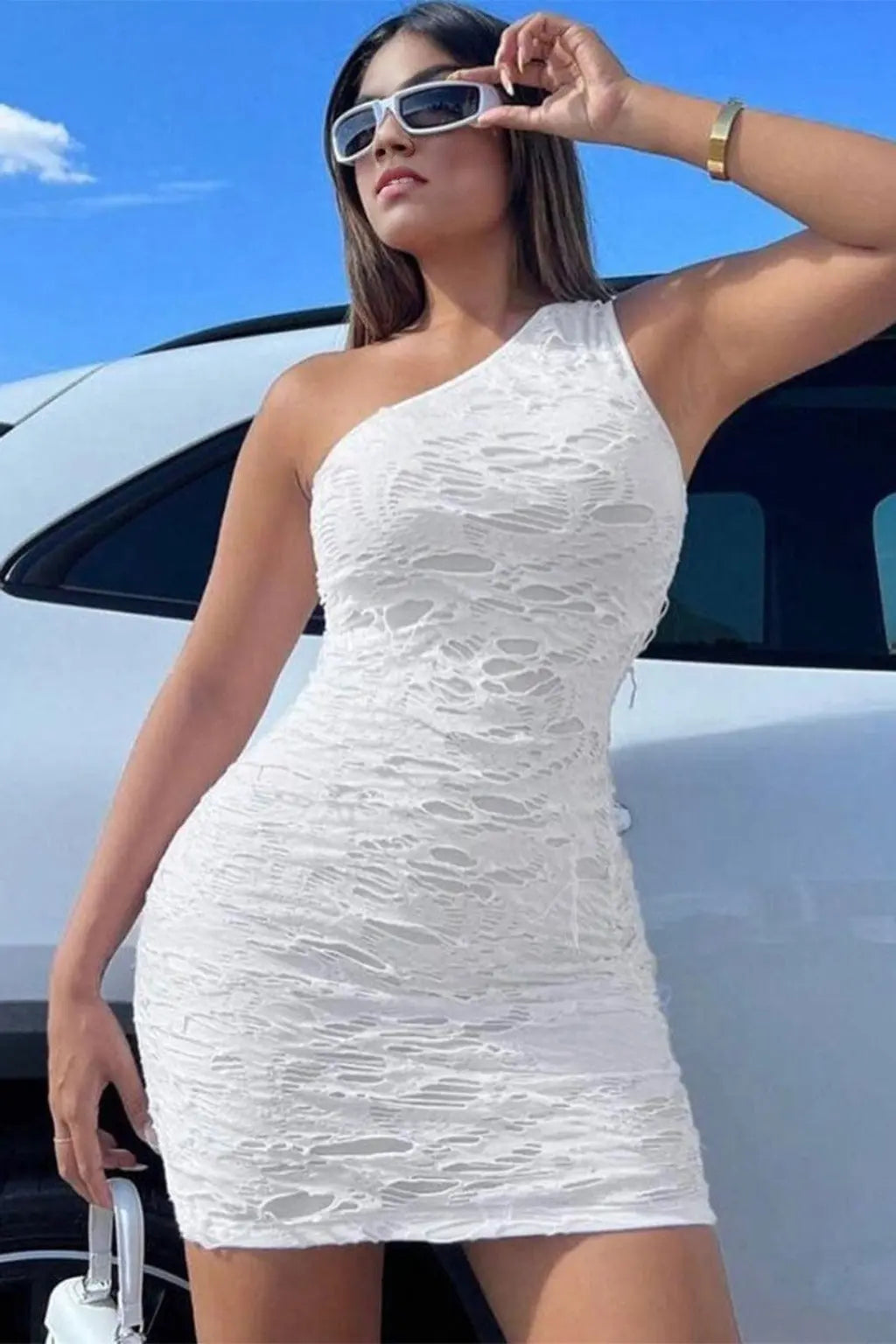 White lace mini dress - Epicplacess