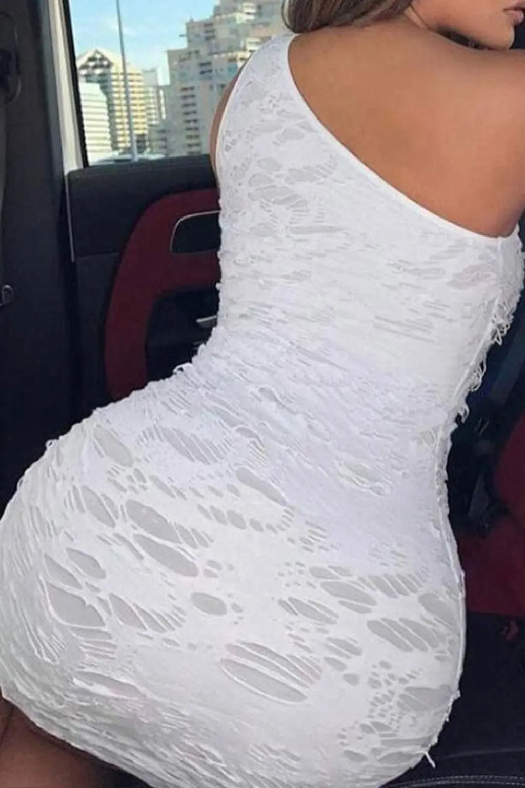 White mini dress front view - Epicplacess