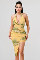 Floral midi dress front view - Epicplacess