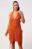 Orange crochet cover-up dress - Epicplacess