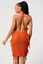 Orange cover-up dress detail - Epicplacess