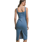 Denim midi dress product view - Epicplacess