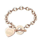 Heart charm bracelet front view - Epicplacess