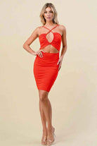 Brown crochet mini dress final view - Epicplacess