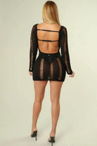 Green mini dress back view - Epicplacess