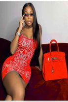 Red bandanna mini dress - Epicplacess