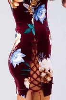 Velvet floral mini dress final detail - Epicplacess