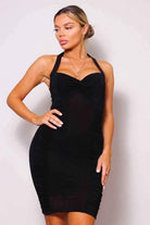 Marilyn halter mini dress front view - Epicplacess