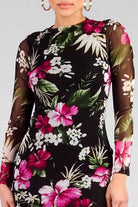 Floral mini dress front view - Epicplacess