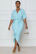 Blue plus size maxi dress - Epicplacess