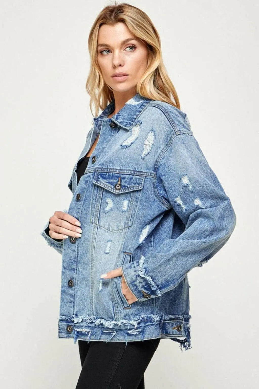 Denim jacket back view - Epicplacess