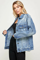 Denim jacket front view - Epicplacess