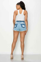 Junior blue denim shorts detail - Epicplacess