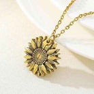 Gold sunflower pendant necklace - Epicplacess