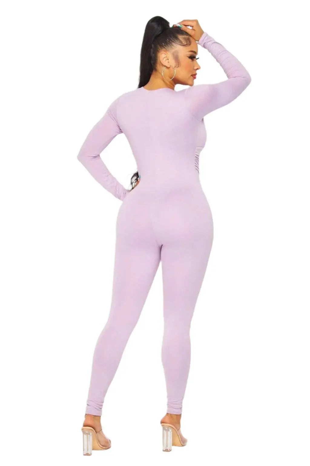 Pink jumpsuit front view - Epicplacess