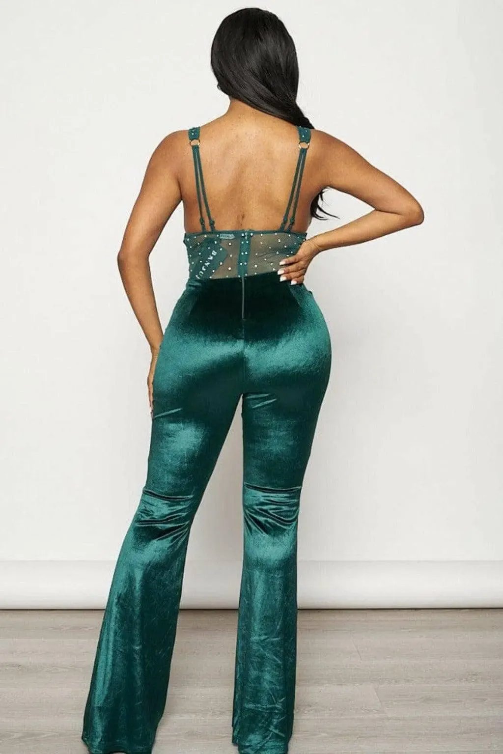 Velvet jumpsuit side view - Epicplacess