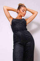 Glitter velvet jumpsuit detail - Epicplacess
