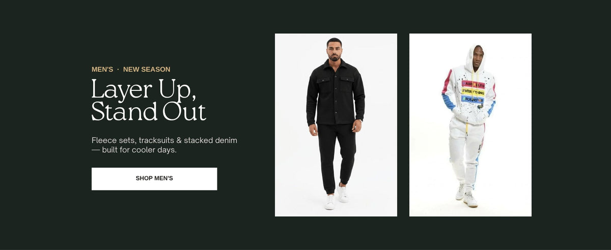 Men's new season — fleece sets, tracksuits and denim at EpicPlacess